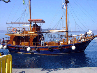 Greek Yacht at Santorini